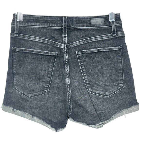 Abercrombie & Fitch Simone High Rise Short Black Denim Jean Shorts Womens 25 0 - Picture 2 of 7